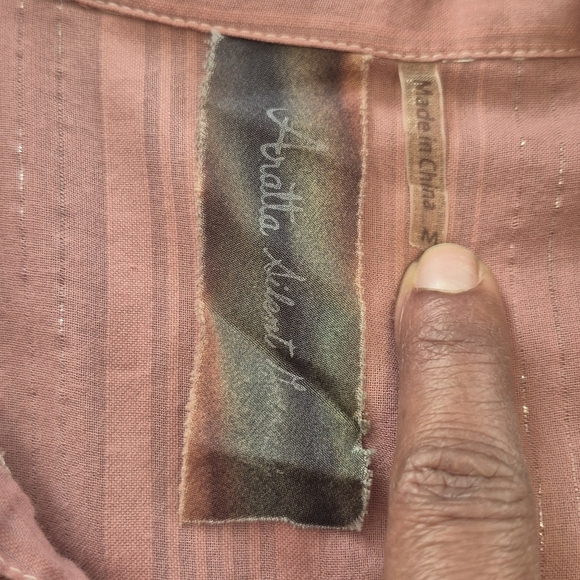 Aratta Silent Journey String of Pearls Lace Semi Sheer Button Down Blouse(M)NWT - Picture 8 of 10